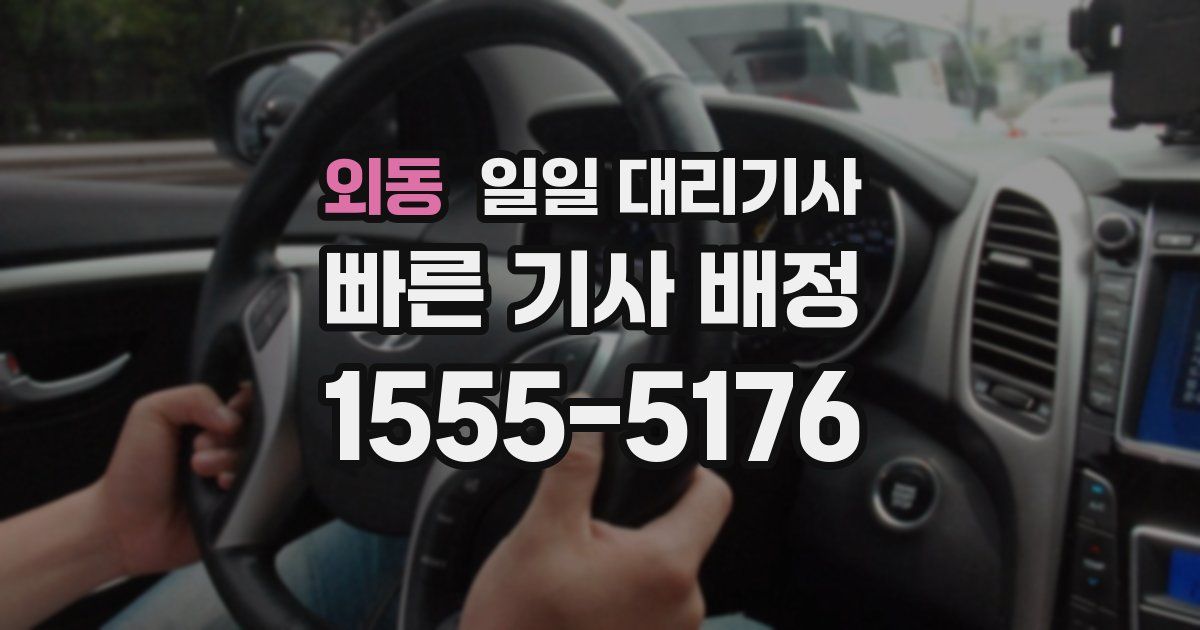 외동 일일 대리기사