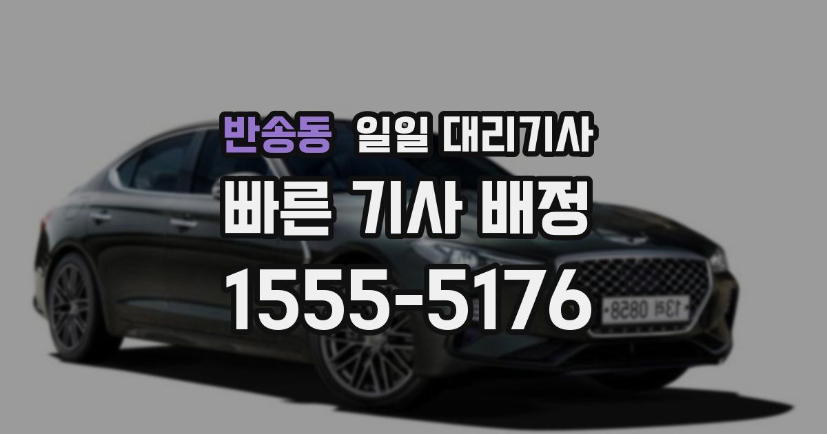 반송동 일일 대리기사