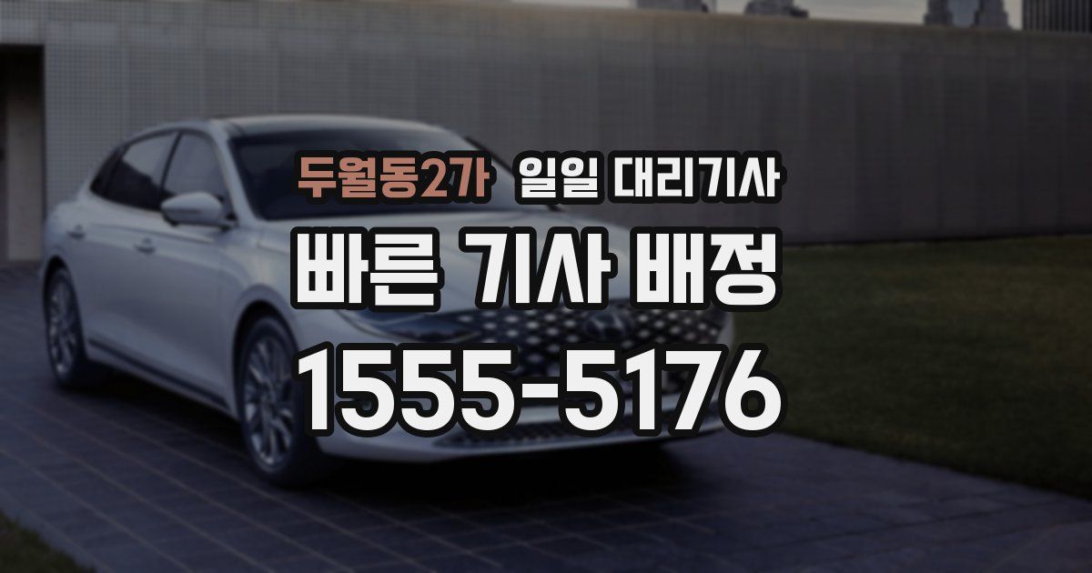 두월동2가 일일 대리기사