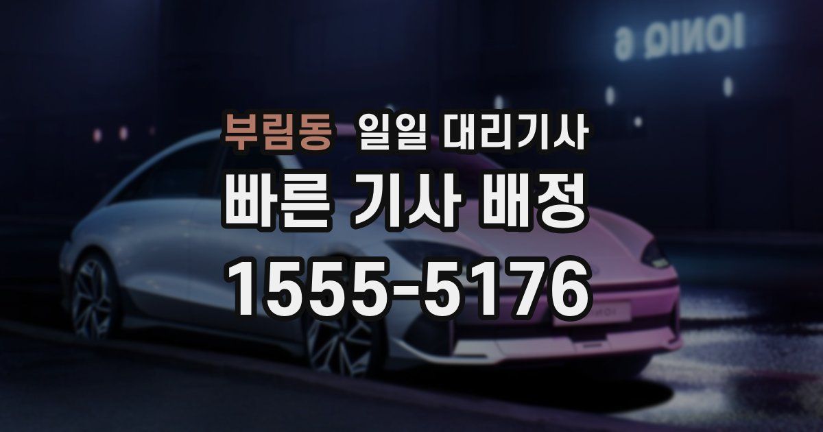 부림동 일일 대리기사
