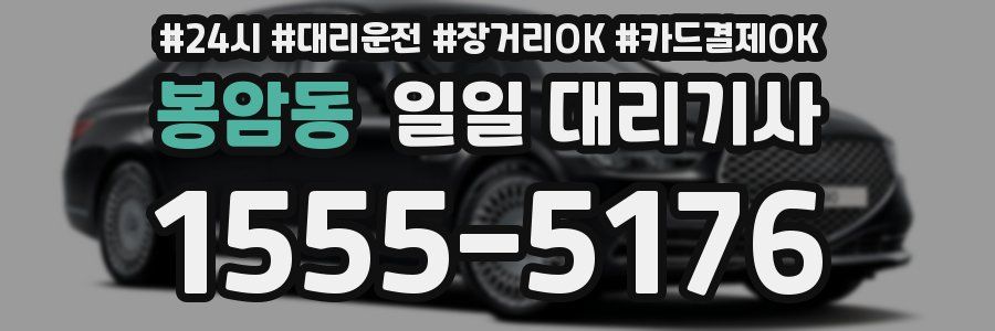 봉암동 일일 대리기사
