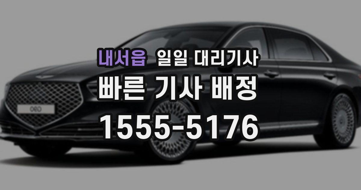 내서읍 일일 대리기사