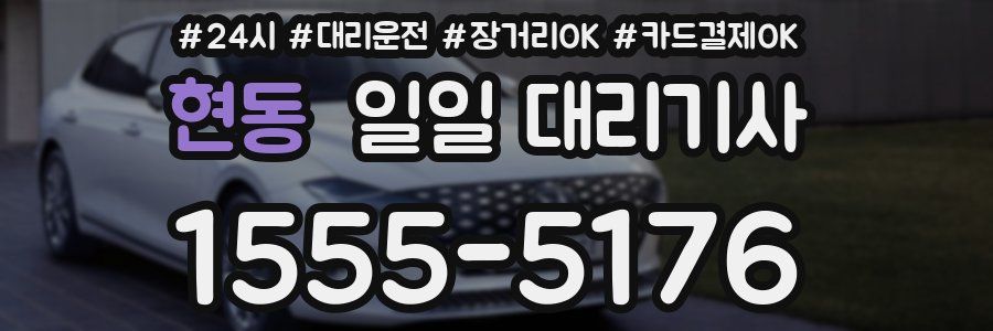 현동 일일 대리기사