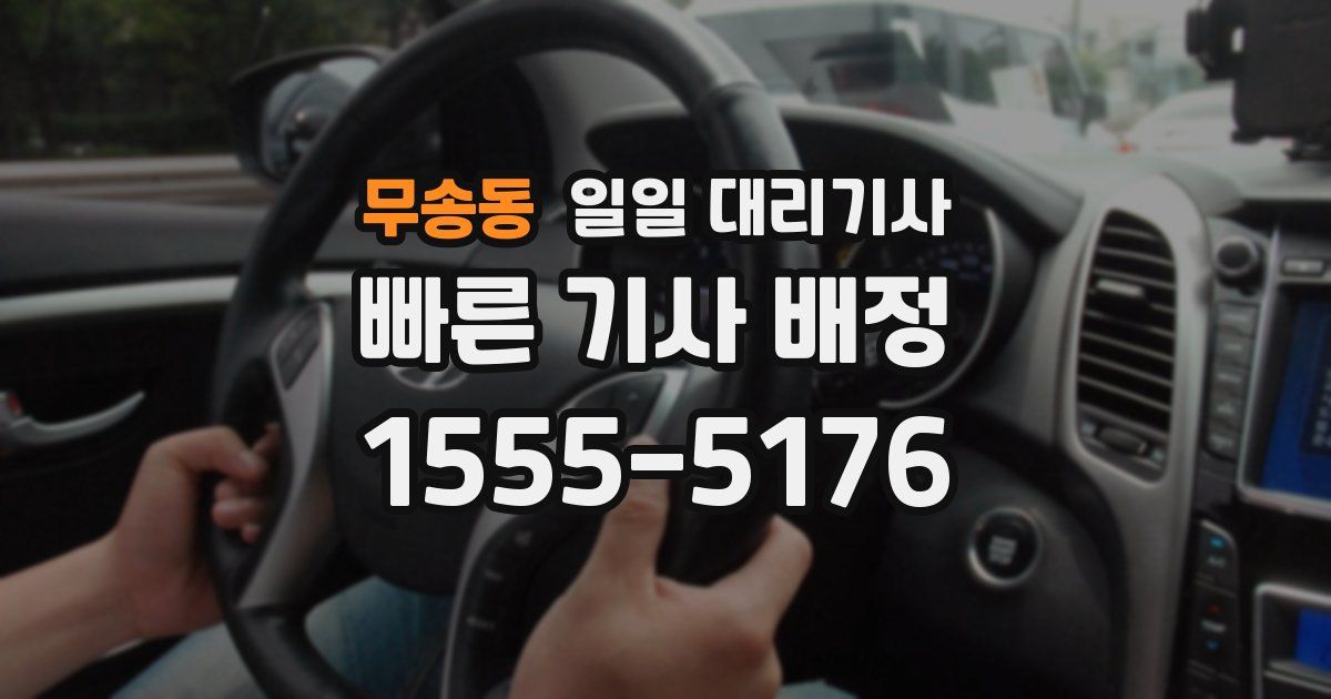 무송동 일일 대리기사