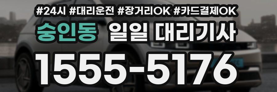 숭인동 일일 대리기사