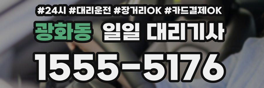 광화동 일일 대리기사