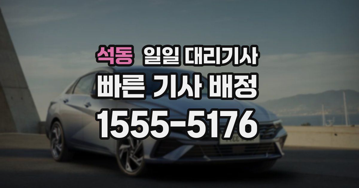 석동 일일 대리기사
