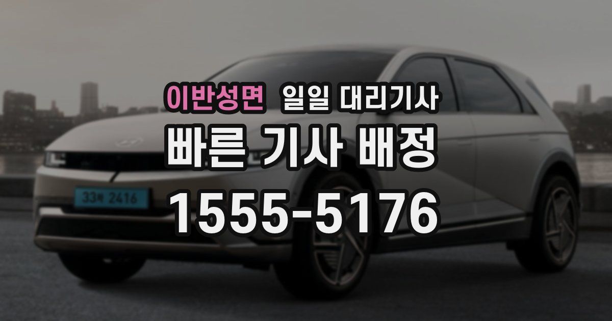 이반성면 일일 대리기사