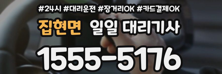 집현면 일일 대리기사