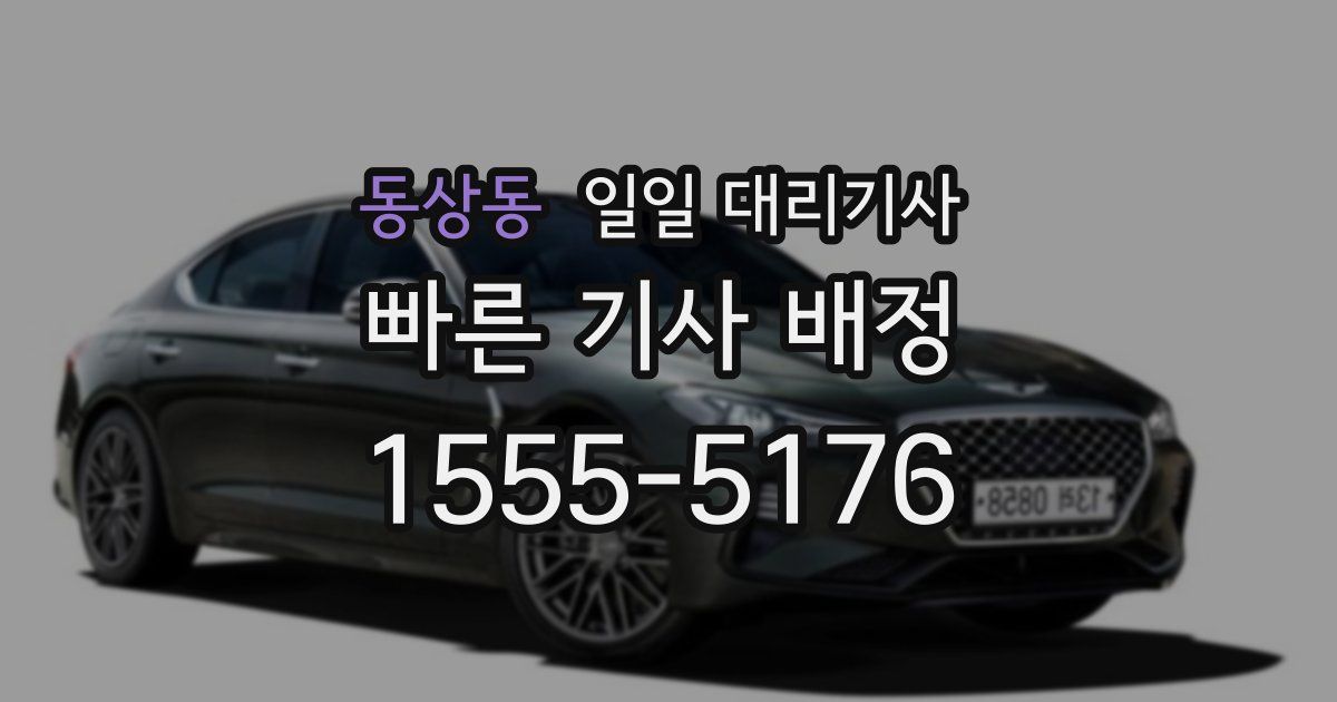 동상동 일일 대리기사
