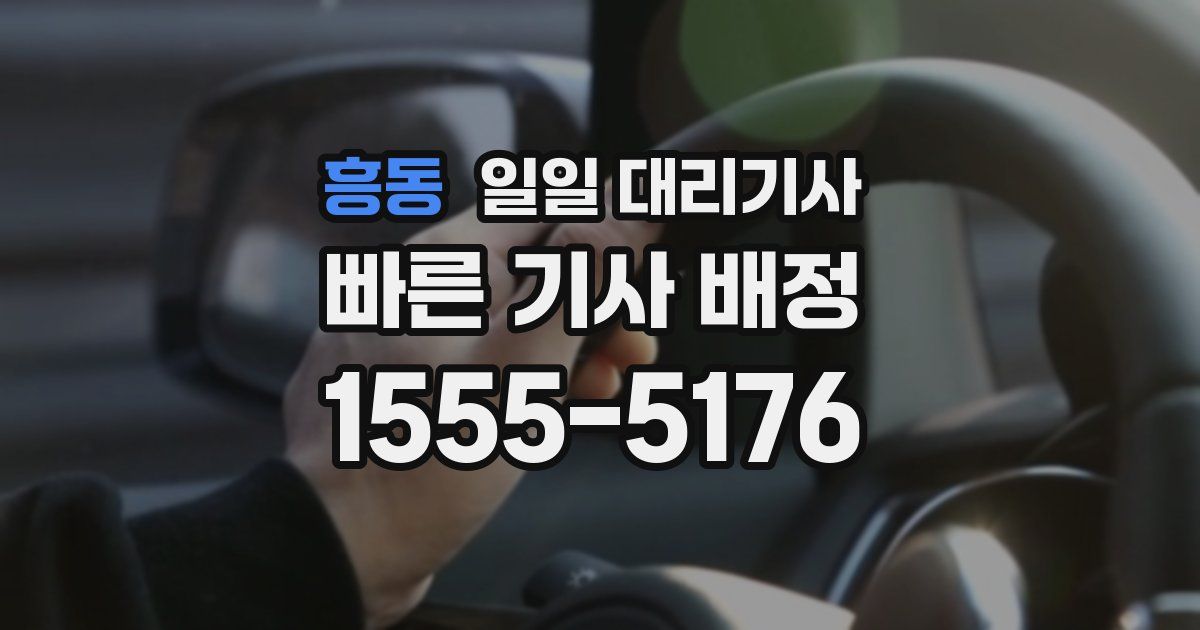 흥동 일일 대리기사