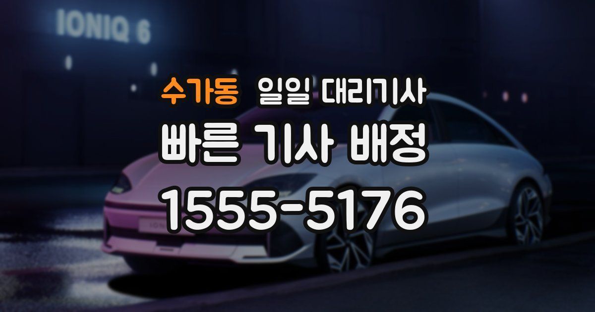 수가동 일일 대리기사