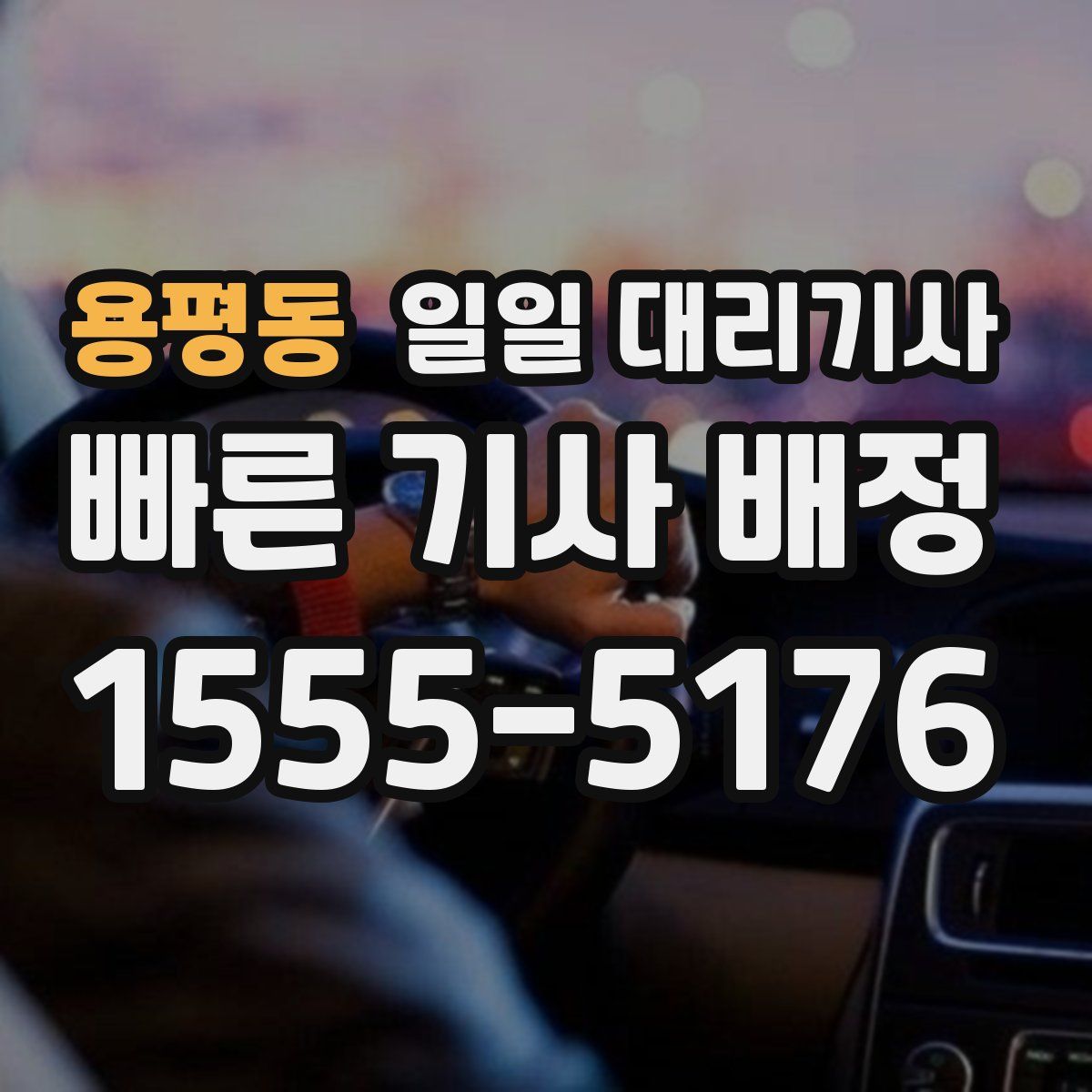 용평동 일일 대리기사