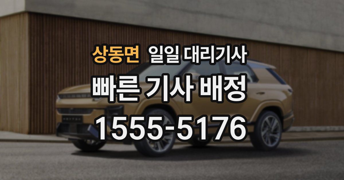 상동면 일일 대리기사