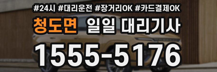 청도면 일일 대리기사