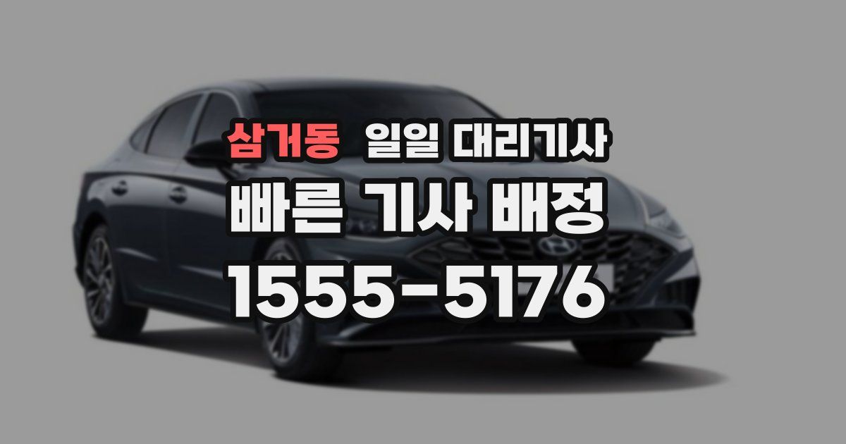 삼거동 일일 대리기사