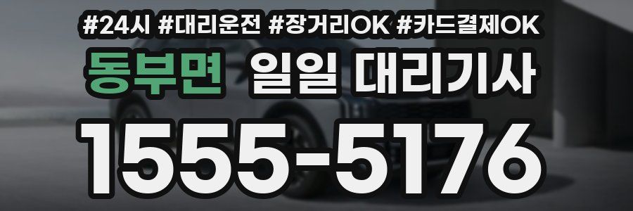 동부면 일일 대리기사