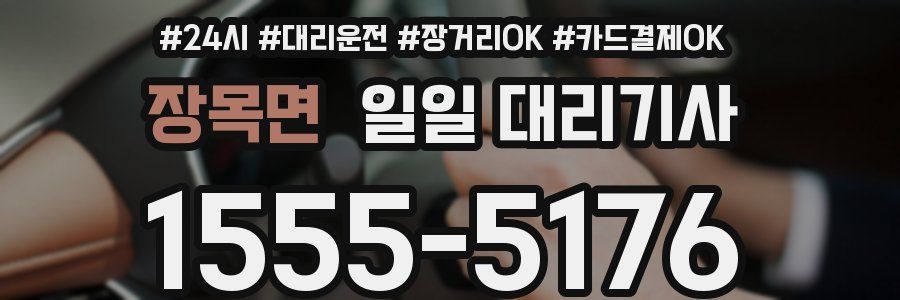 장목면 일일 대리기사