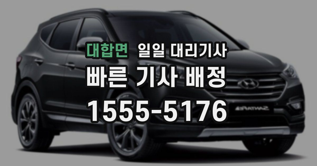 대합면 일일 대리기사