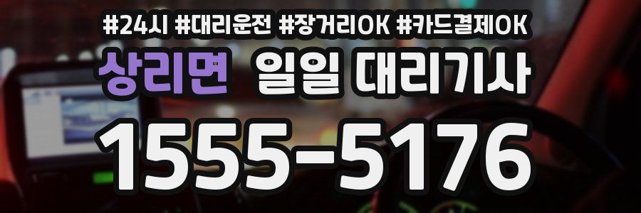 상리면 일일 대리기사
