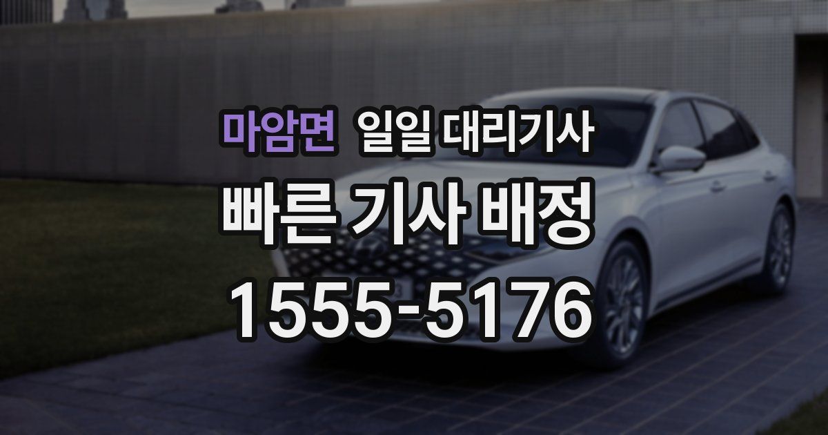 마암면 일일 대리기사