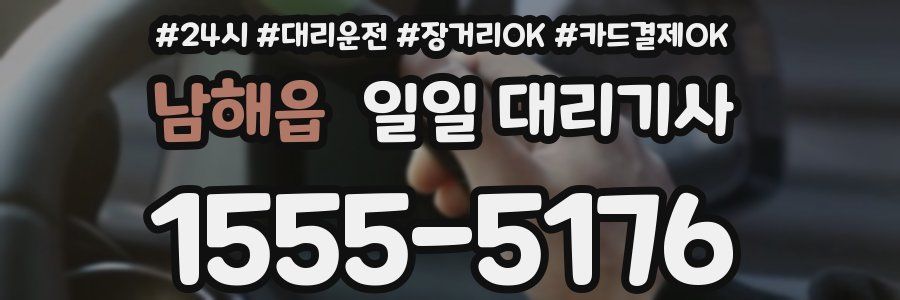 남해읍 일일 대리기사