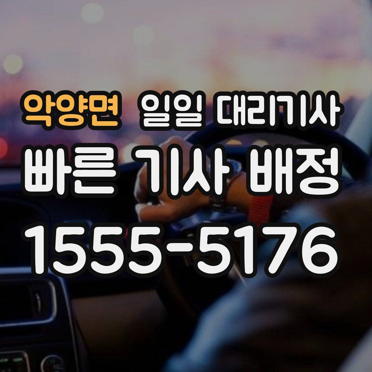 악양면 일일 대리기사
