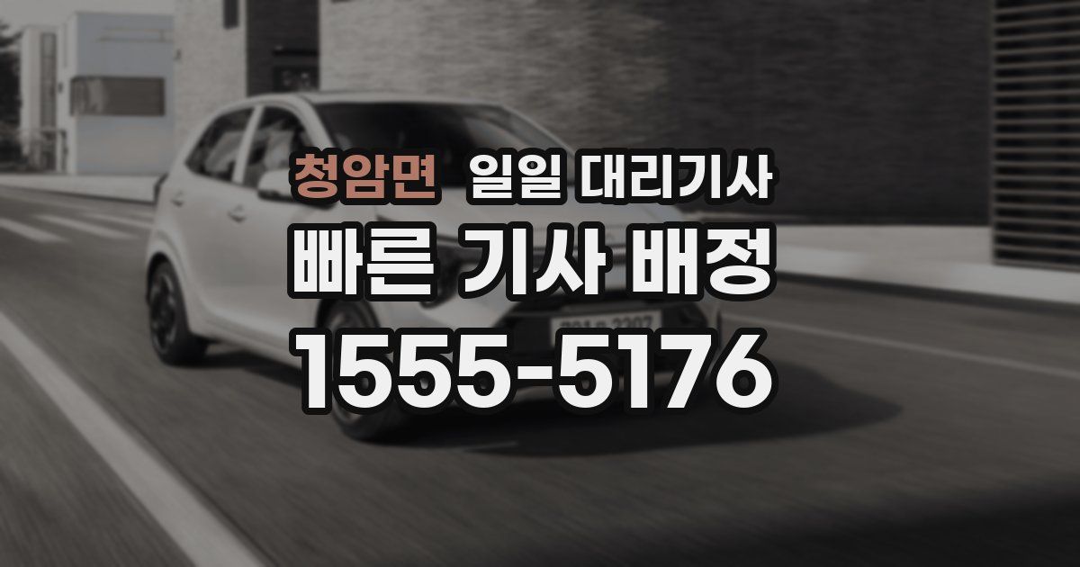 청암면 일일 대리기사