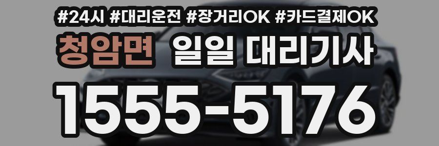 청암면 일일 대리기사