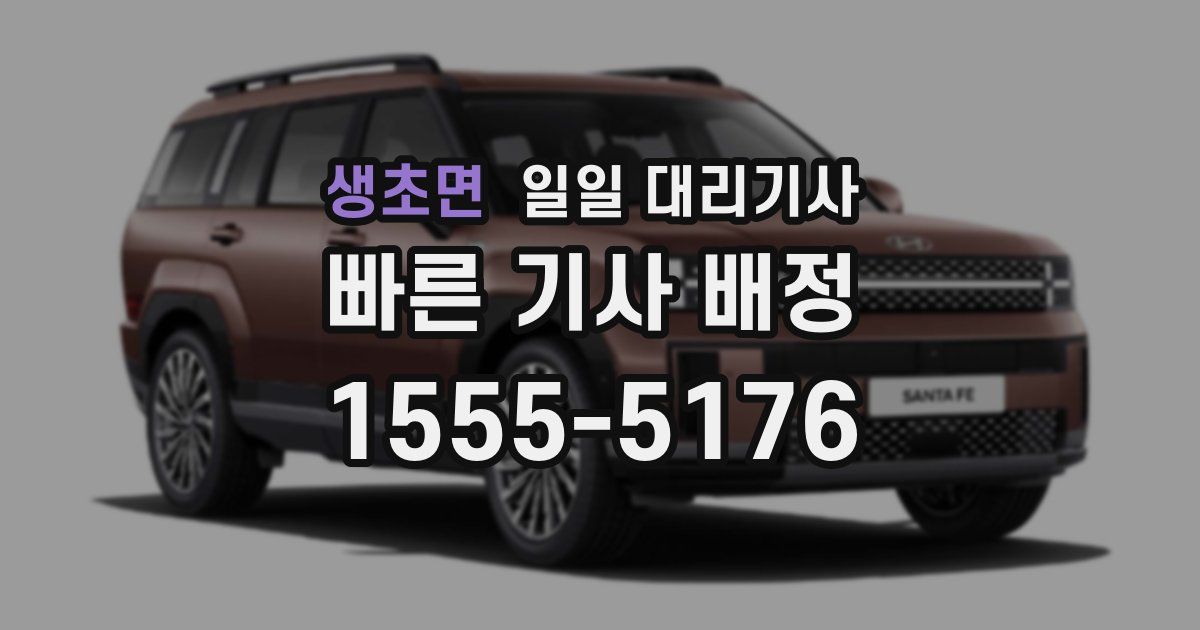 생초면 일일 대리기사