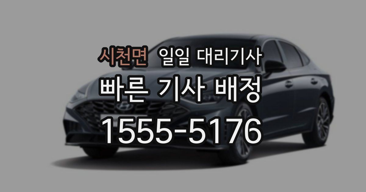 시천면 일일 대리기사