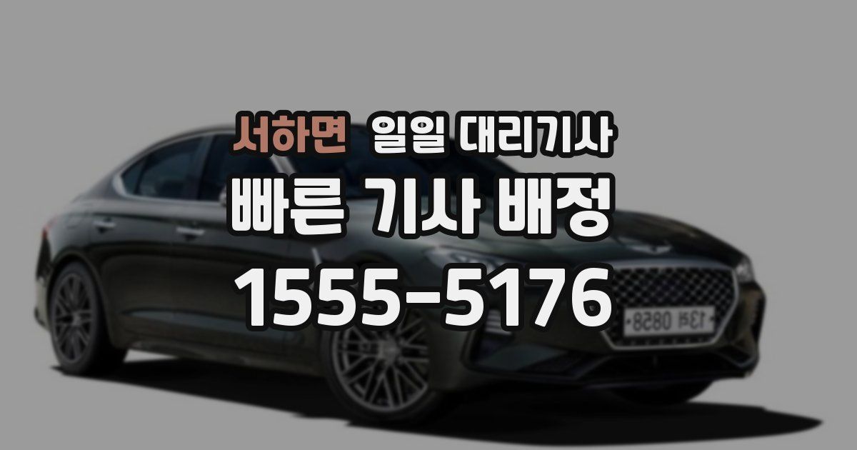 서하면 일일 대리기사