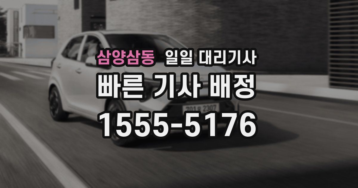 삼양삼동 일일 대리기사