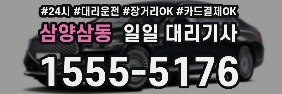 삼양삼동 일일 대리기사