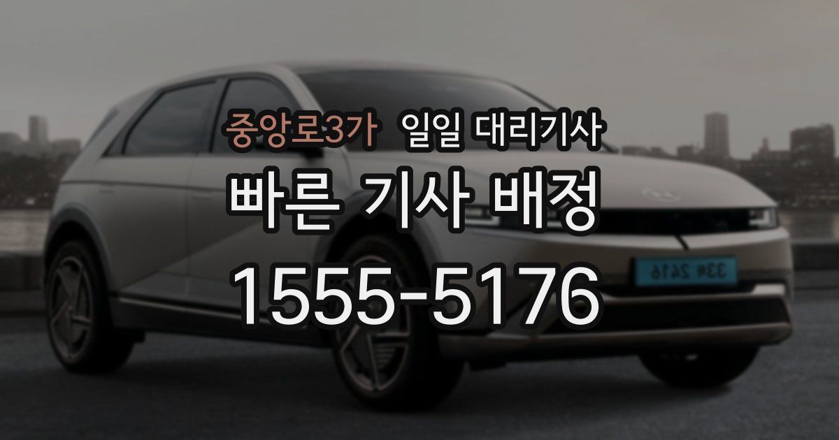 중앙로3가 일일 대리기사