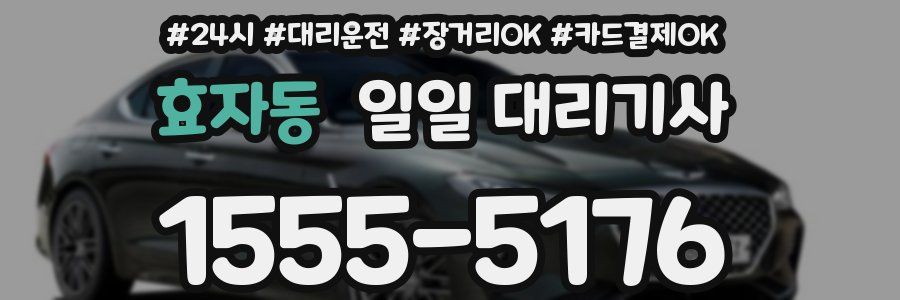 효자동 일일 대리기사