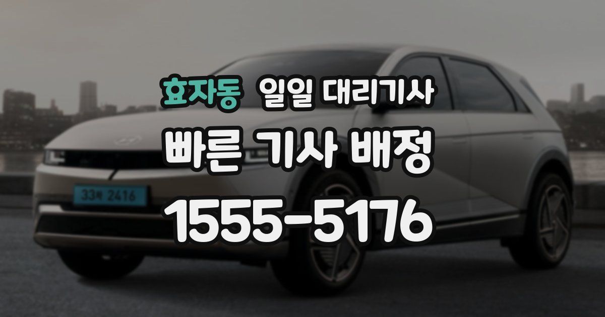 효자동 일일 대리기사