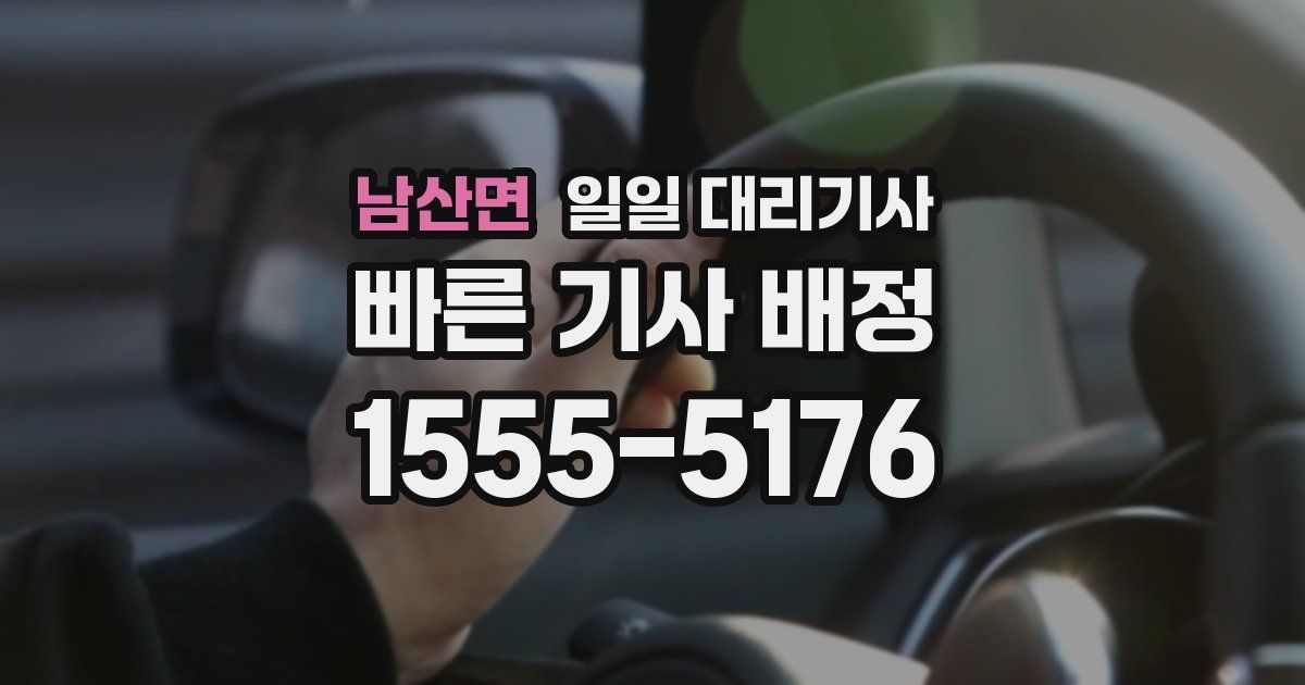 남산면 일일 대리기사