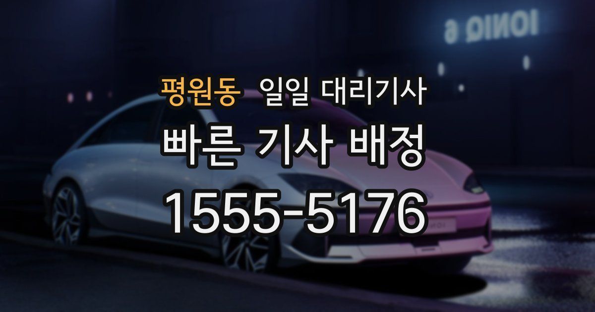 평원동 일일 대리기사