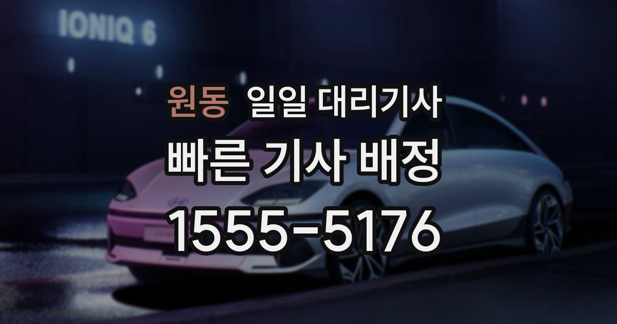 원동 일일 대리기사