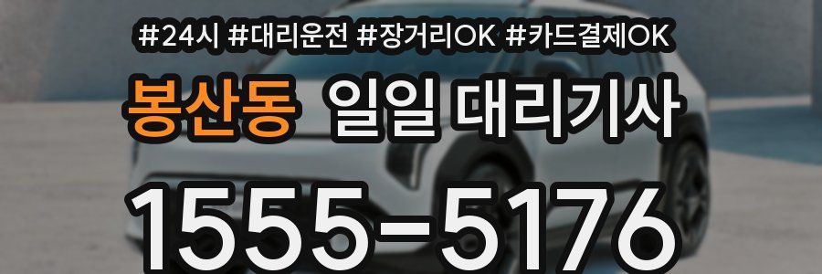 봉산동 일일 대리기사