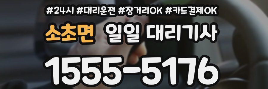 소초면 일일 대리기사