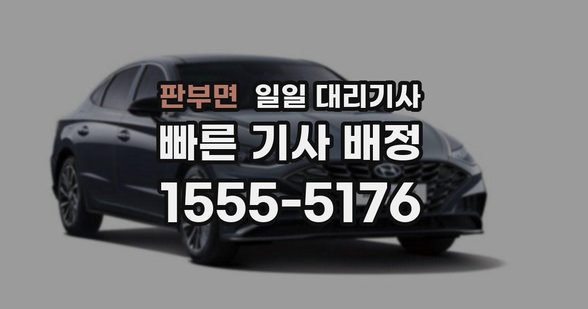 판부면 일일 대리기사