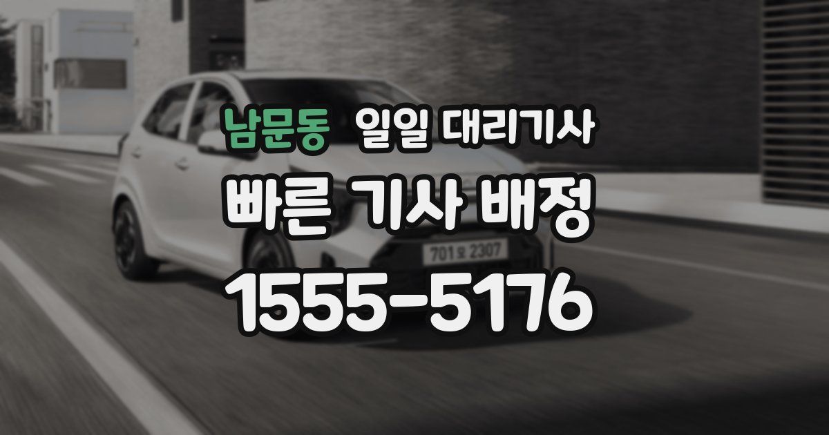 남문동 일일 대리기사
