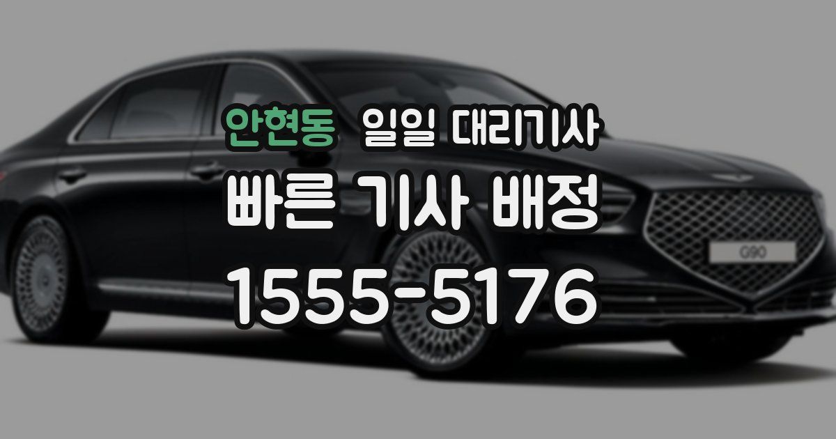 안현동 일일 대리기사