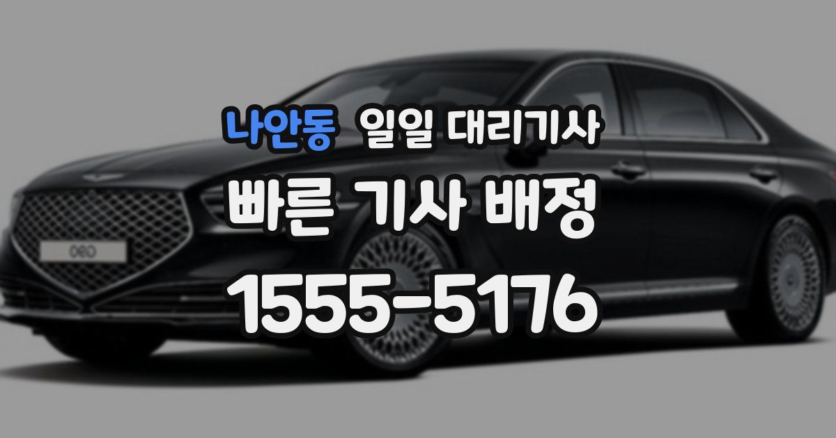 나안동 일일 대리기사