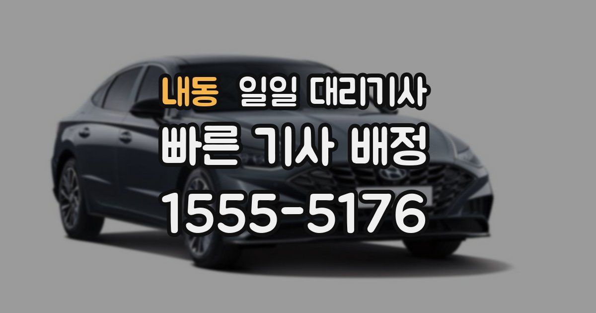 내동 일일 대리기사
