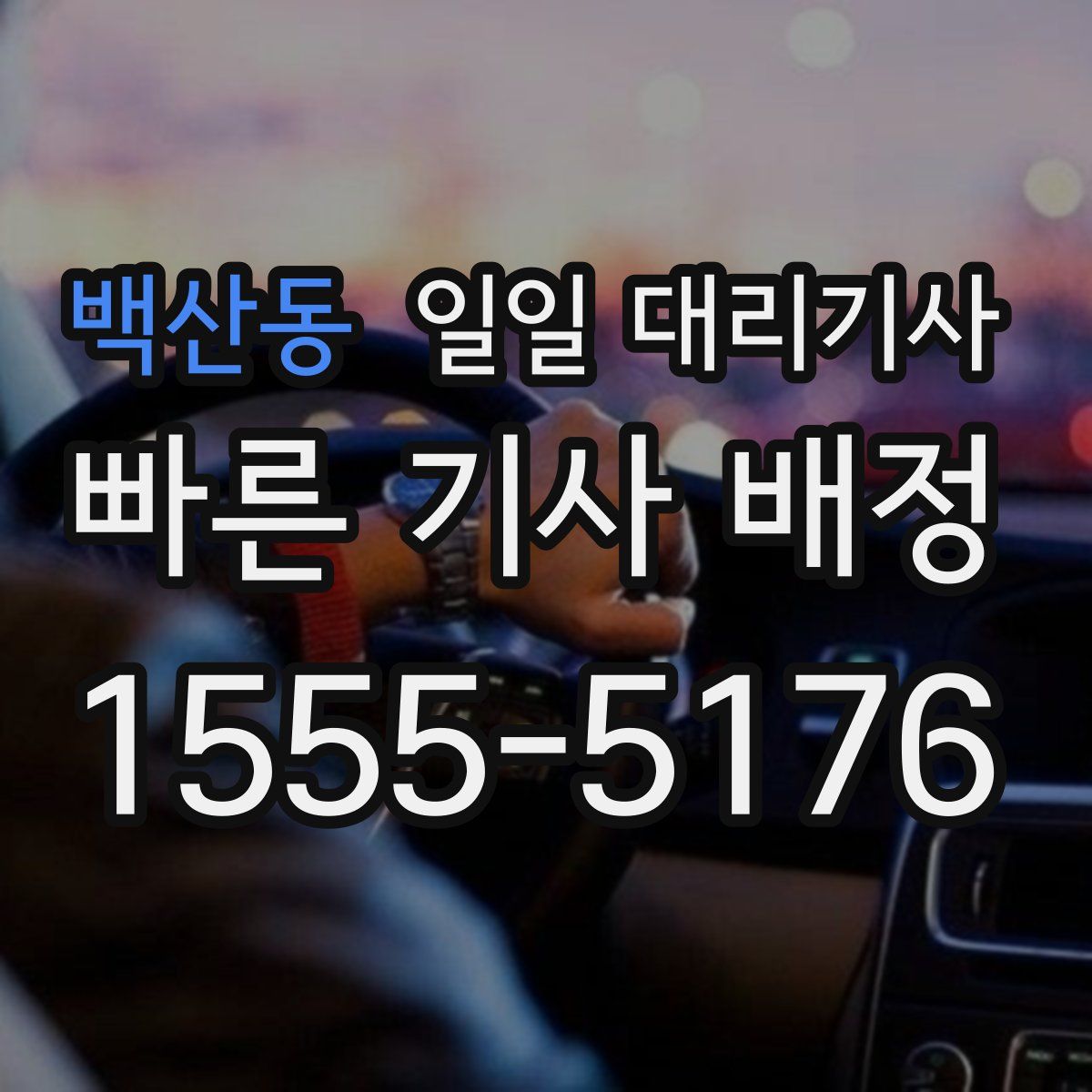 백산동 일일 대리기사