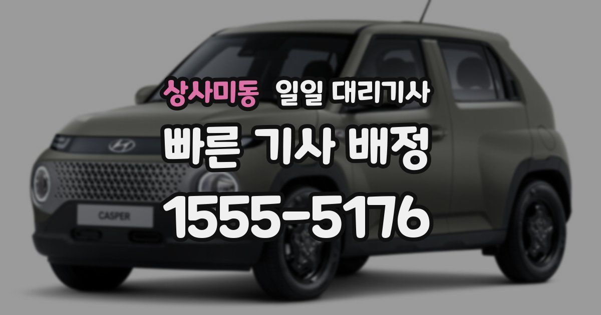 상사미동 일일 대리기사