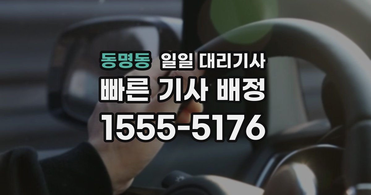 동명동 일일 대리기사
